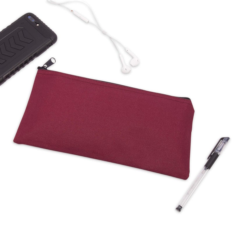 DALIX Zippered Money Pouch Bank Bag Security Deposit Bags Assorted Colors 6 PACK - Image 3